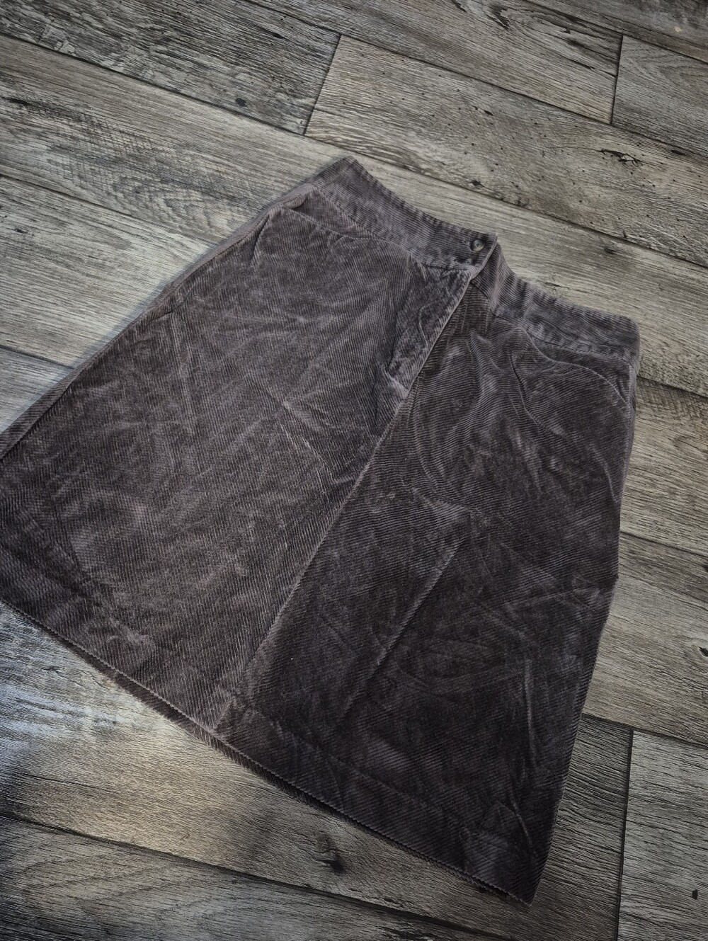 Talbots Womens Corduroy Skirt (Size 6) Straight Short Casual Solid Brown